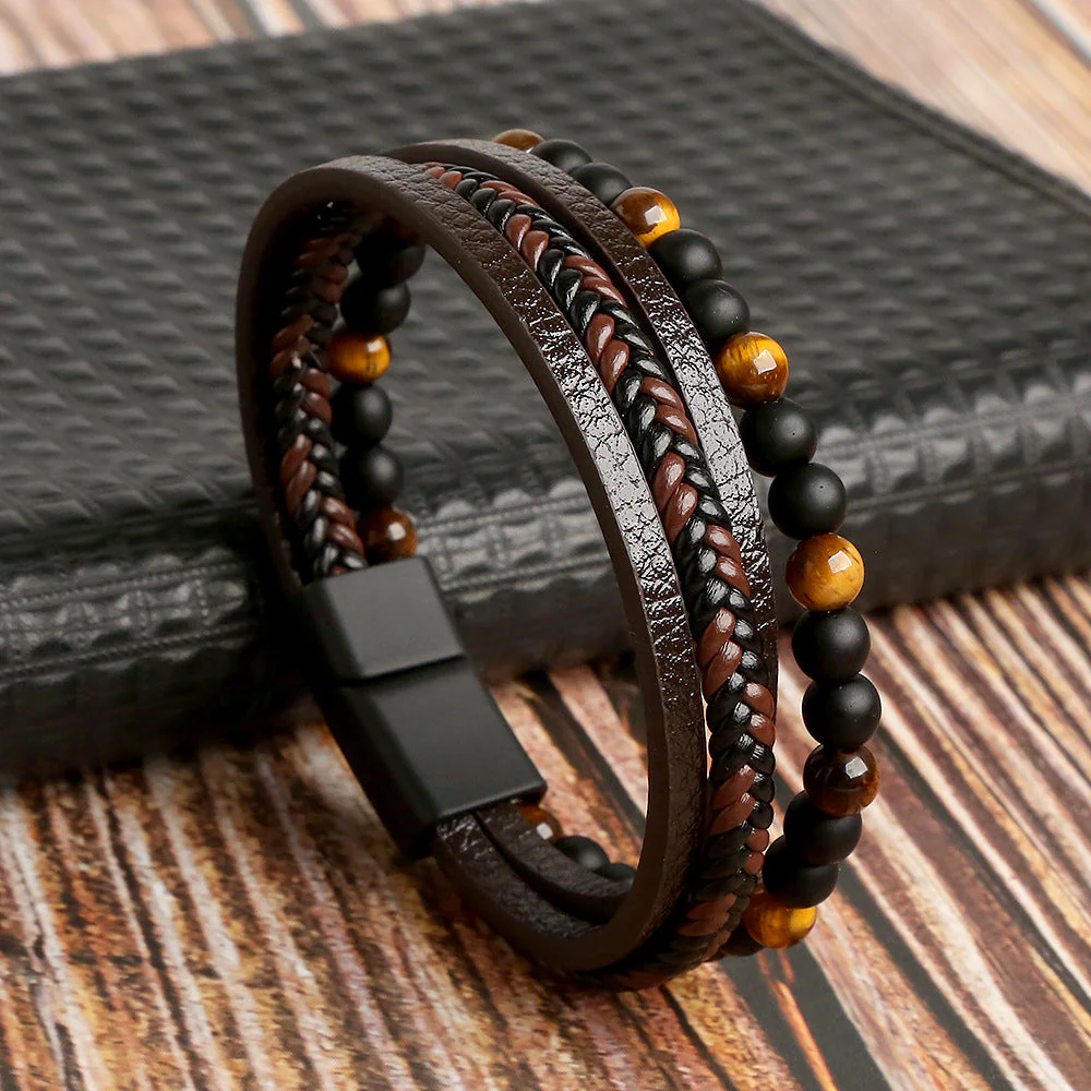 Heidi-Mode | Stilvolles Lederarmband Satz für Herren - Image 2