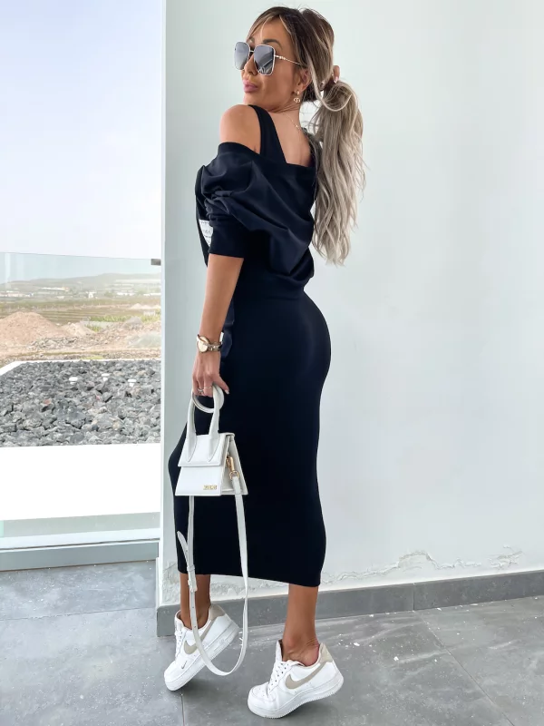 Heidi-Mode | Stilvolles Off Shoulder Crop Top und Midi Rock Set - Image 19