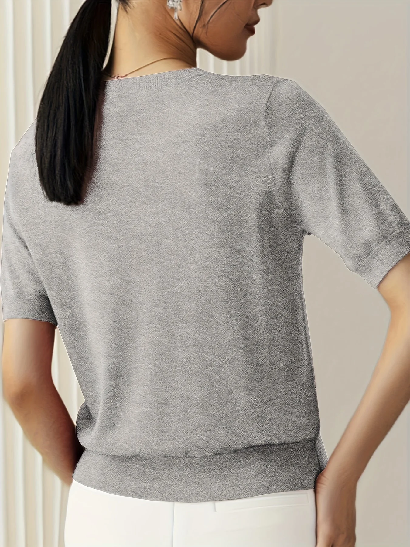 Heidi-Mode | Stilvolles Strick T-Shirt für Damen - Image 2