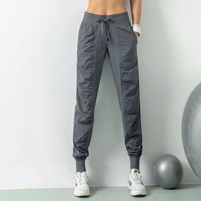 Heidi-Mode | Stoff Schnürsenkel Lauf Sport Joggers Frauen Schnell Trocknend Athletic Fitness Trainings Sweatpants mit Zwei Taschen Bewegung Hosen - Image 7