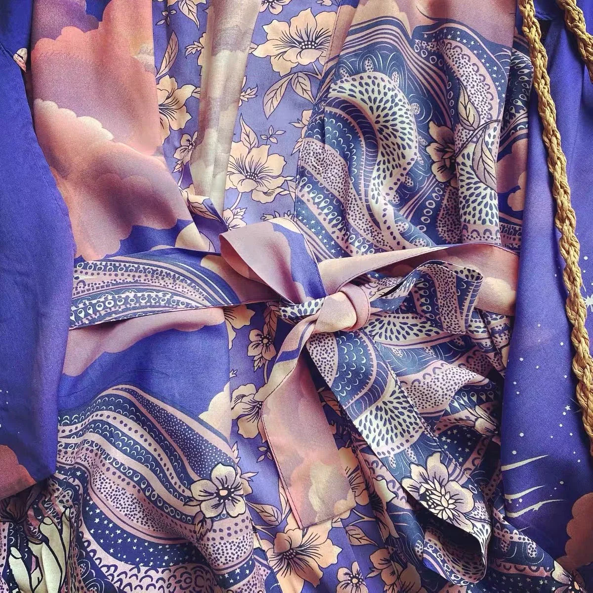 Heidi-Mode | Strandkimono mit „Mystic Blue Moon Starrynight“-Aufdruck - Image 6