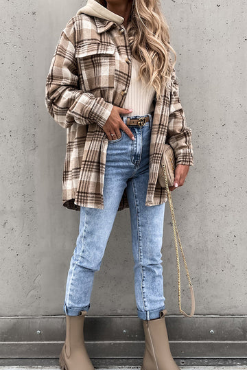 Heidi-Mode | Street Style Chic Karierte Jacke mit Kapuze - Image 2