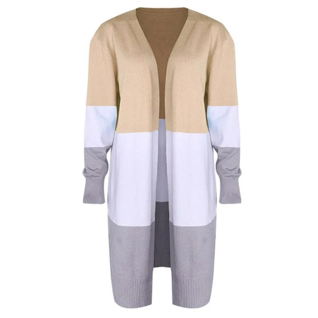 Heidi-Mode | Strickjacke mit Farbblock und Offener Front - Image 5