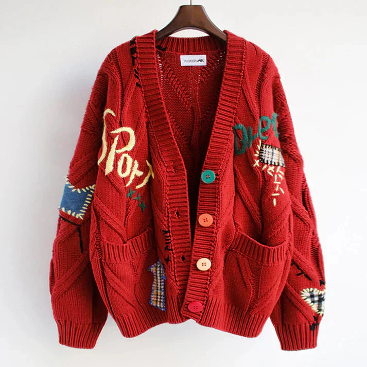 Heidi-Mode | Strickjacke mit Patchwork Details - Image 3