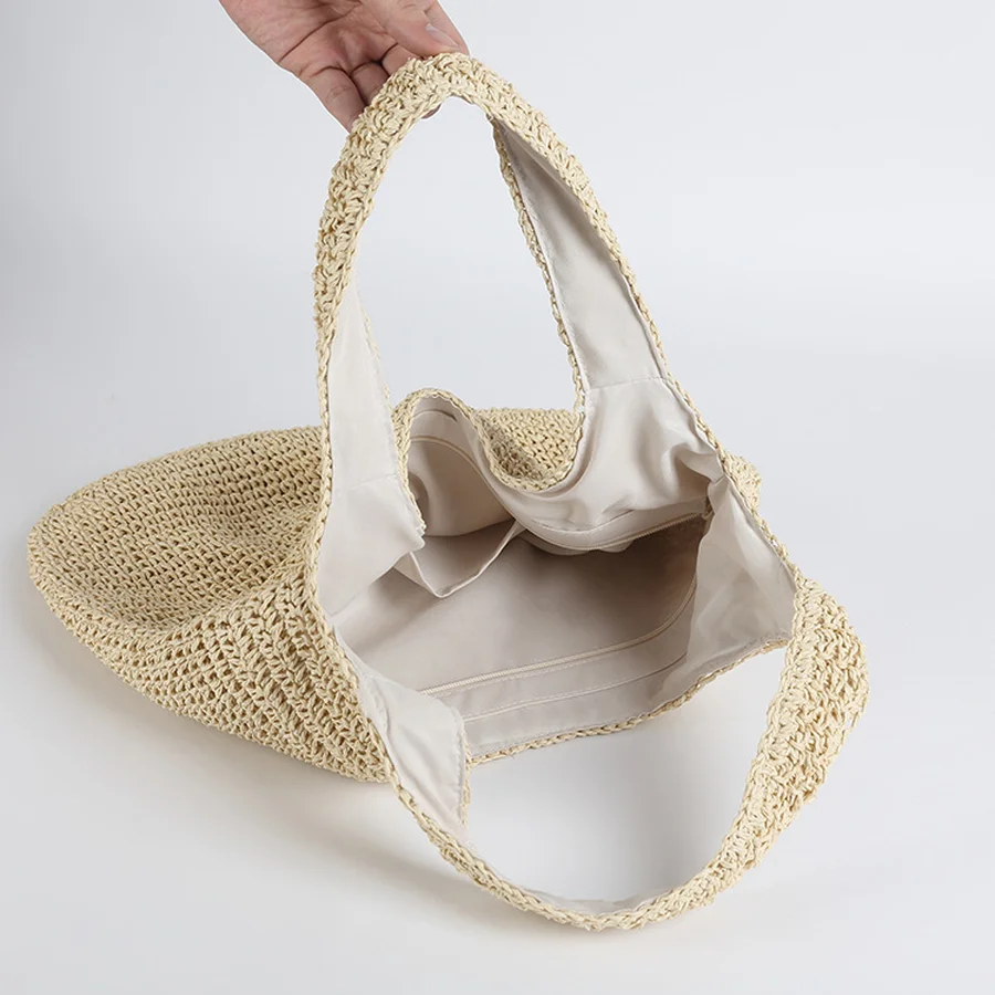 Heidi-Mode | Strohtasche Geflochtene Tasche Leicht & Strapazierfähig Lässige Sommertasche - Image 5