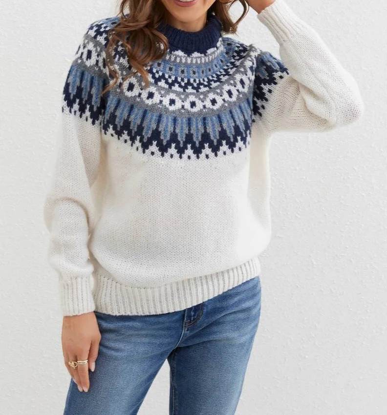 Heidi-Mode | Stylischer ethnischer gemusterter Pullover - Image 2