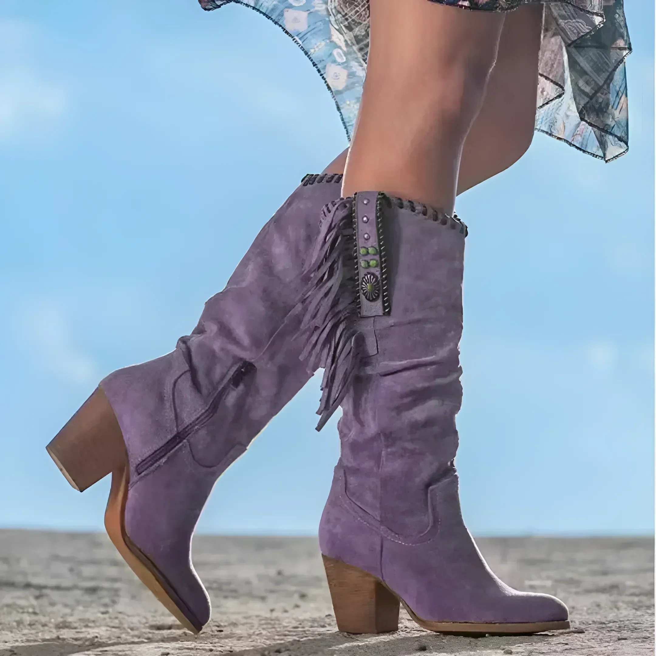 Heidi-Mode | Stylische Cowboystiefel Western Look - Image 2