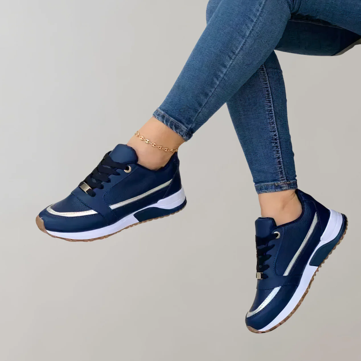 Heidi-Mode | Stylische Low Top Schnürsneaker für Damen für Den Alltag Sportliche Casual Fashion Sneaker - Image 2