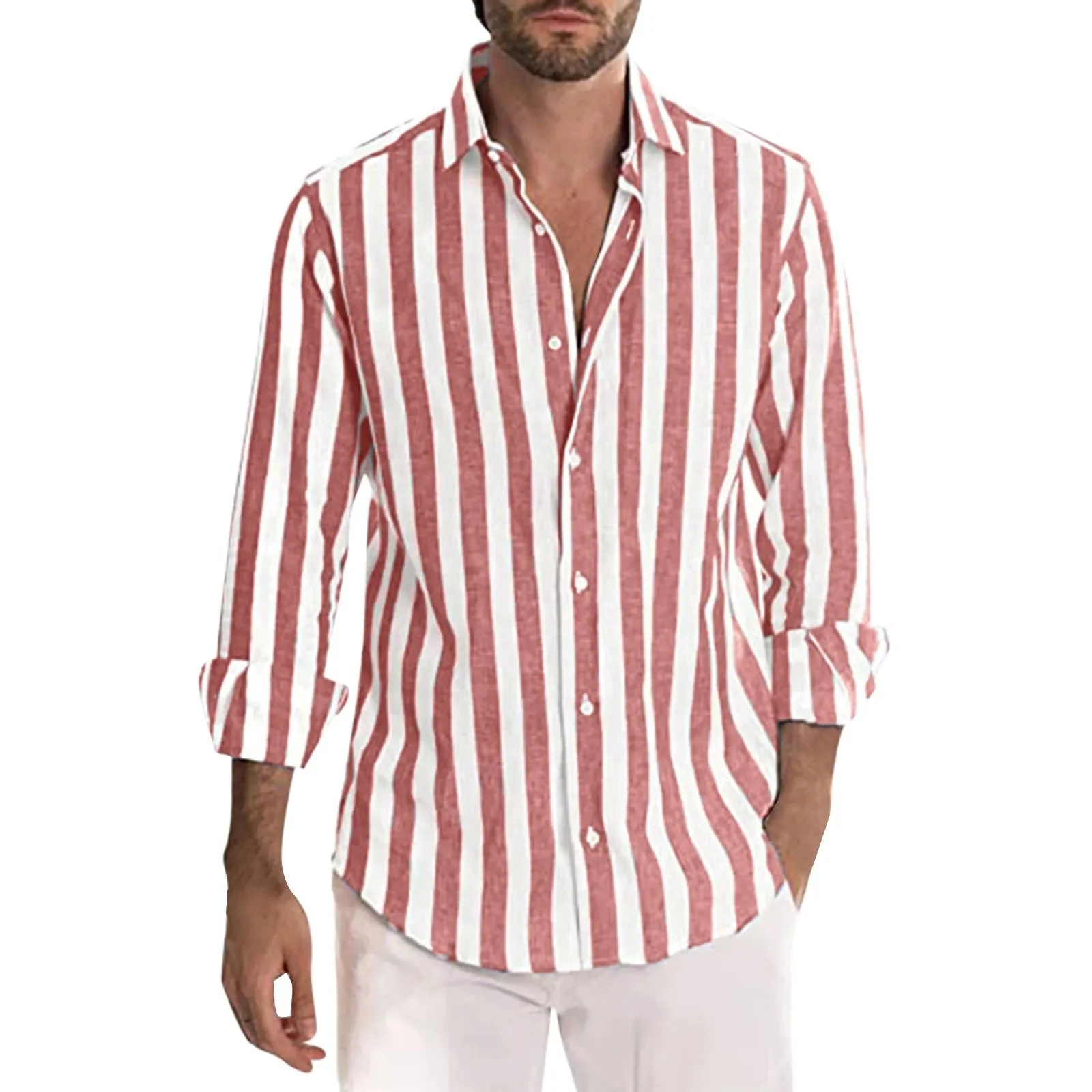 Heidi-Mode | Stylisches Gestreiftes Leinenhemd für Männer - Image 3