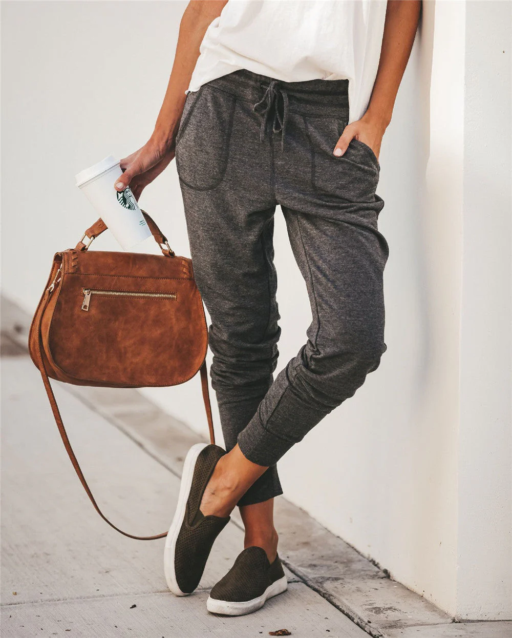 Heidi-Mode | Sweatpants Relaxed Passform Baumwollmischung Elastischer Bund Taschen - Image 4