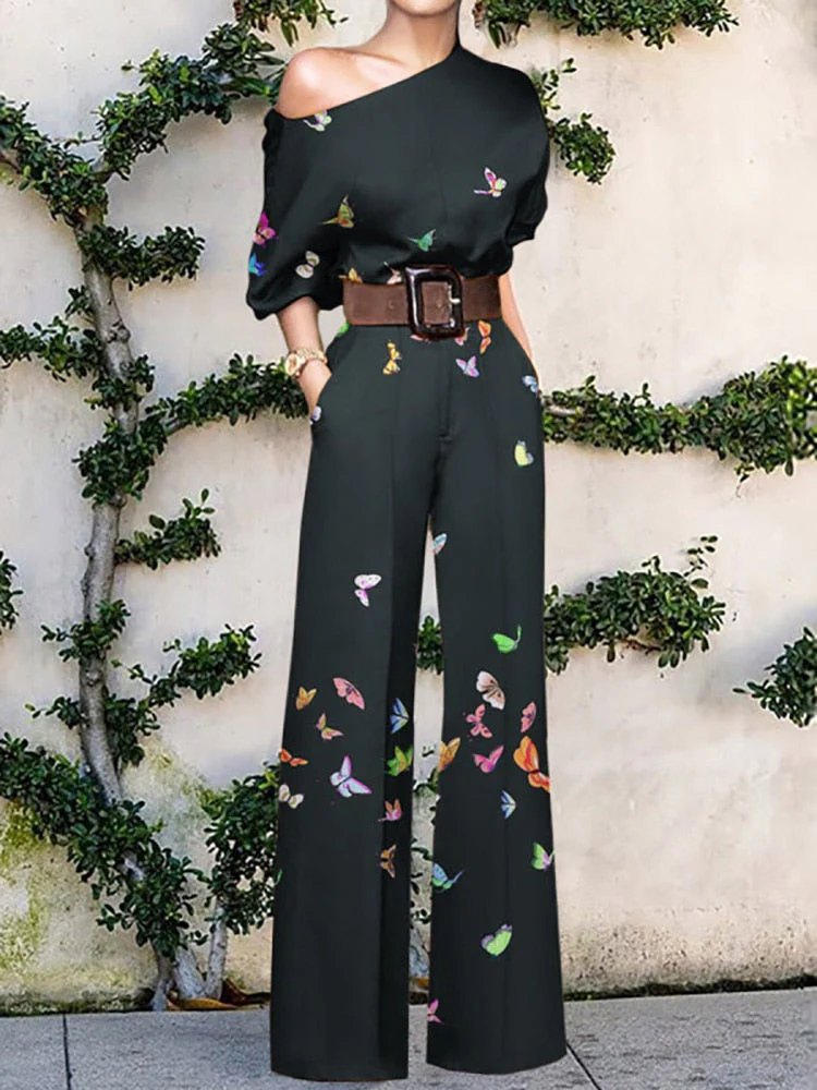 Heidi-Mode | Trägerloser Jumpsuit mit Blumenmuster - Image 2