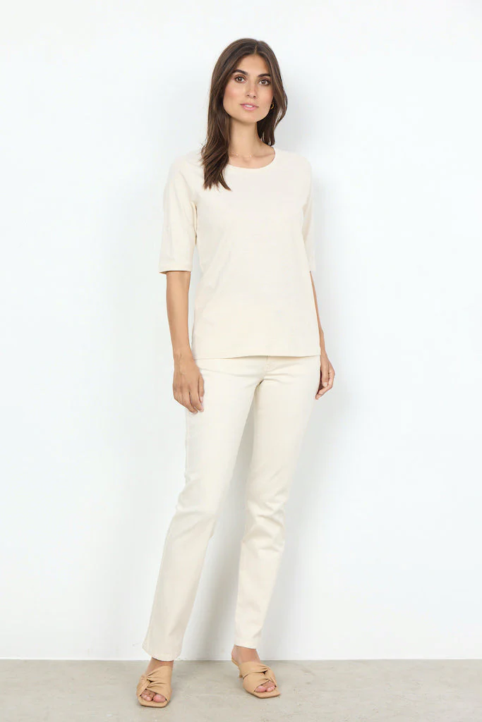 Heidi-Mode | T-Shirt mit Längeren Ärmeln In Creme - Image 2