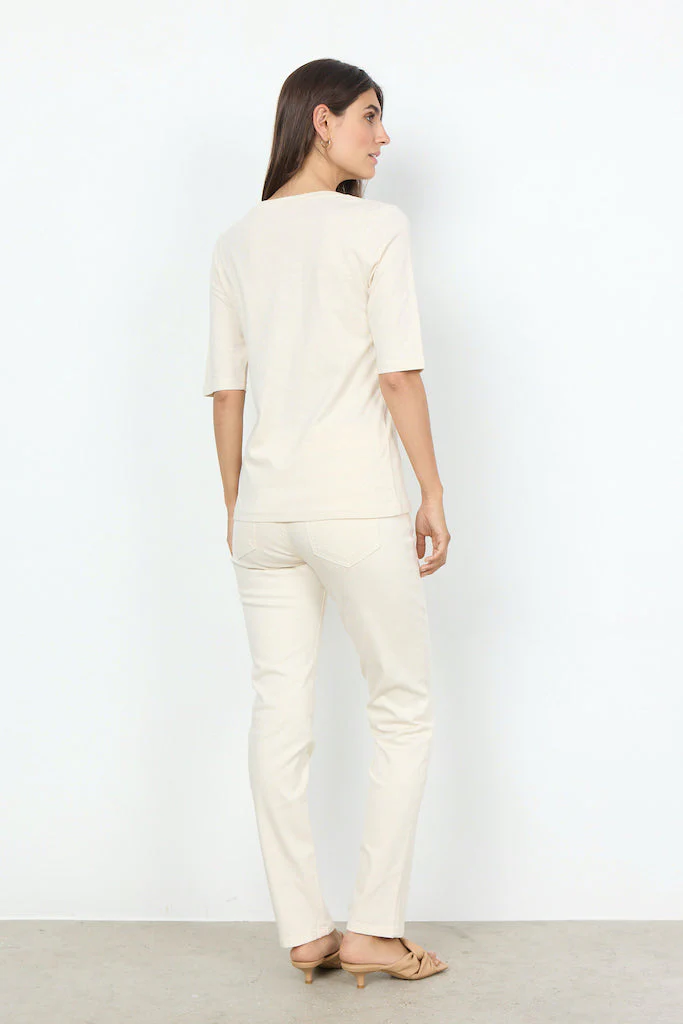Heidi-Mode | T-Shirt mit Längeren Ärmeln In Creme - Image 3