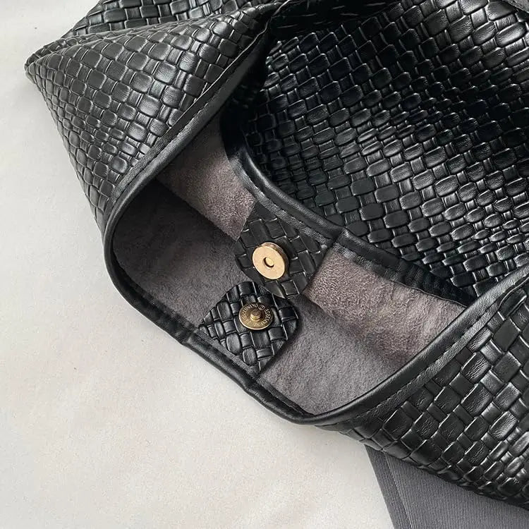 Heidi-Mode | Tasche Vegan Leder Alltag Gewebte Tasche Schultertasche - Image 10
