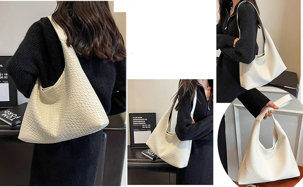 Heidi-Mode | Tasche Vegan Leder Alltag Gewebte Tasche Schultertasche - Image 13