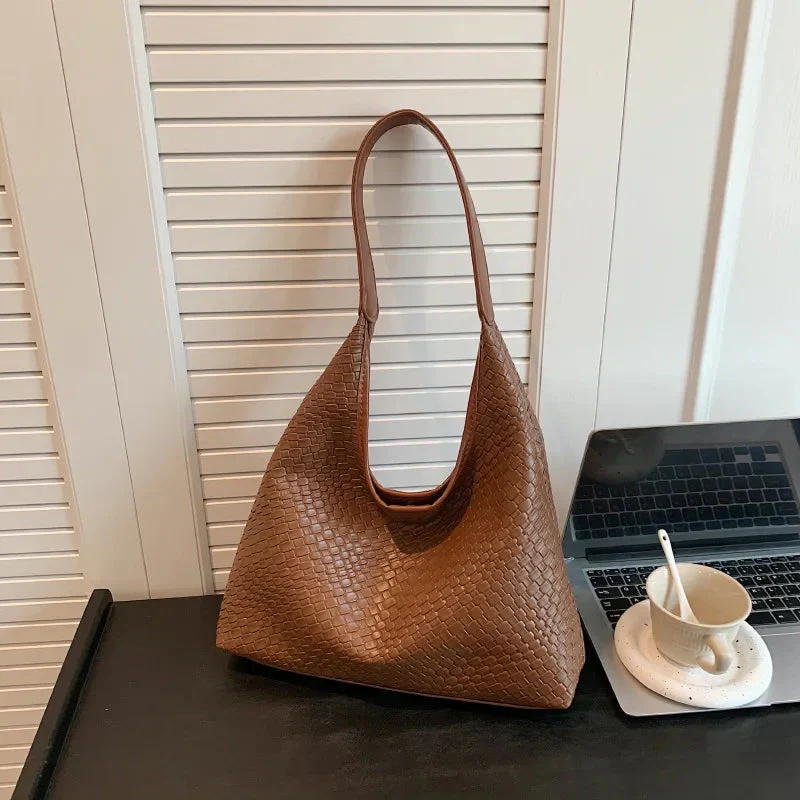 Heidi-Mode | Tasche Vegan Leder Alltag Gewebte Tasche Schultertasche - Image 14
