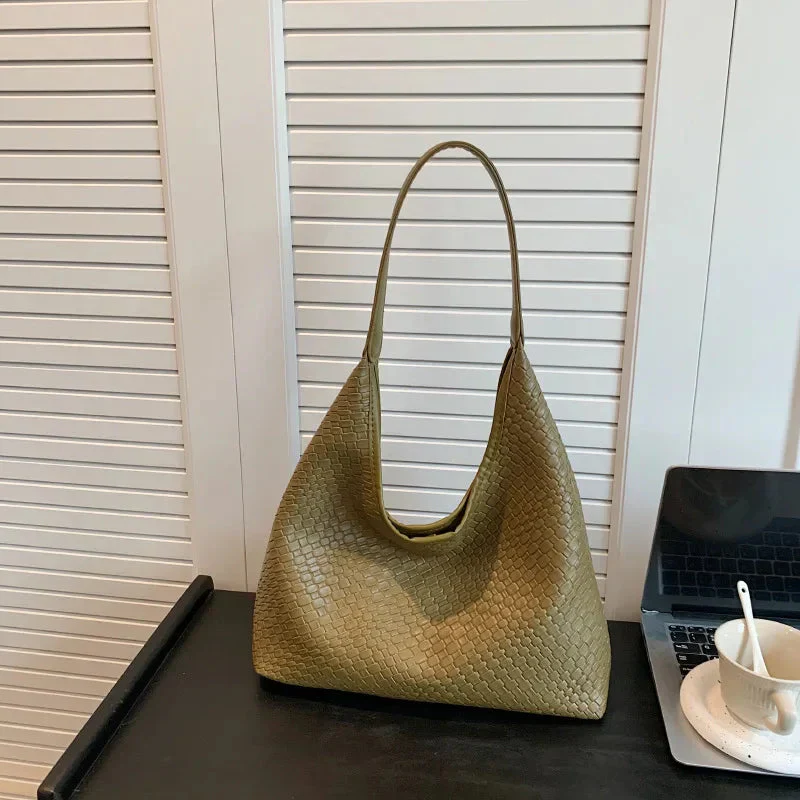 Heidi-Mode | Tasche Vegan Leder Alltag Gewebte Tasche Schultertasche - Image 17