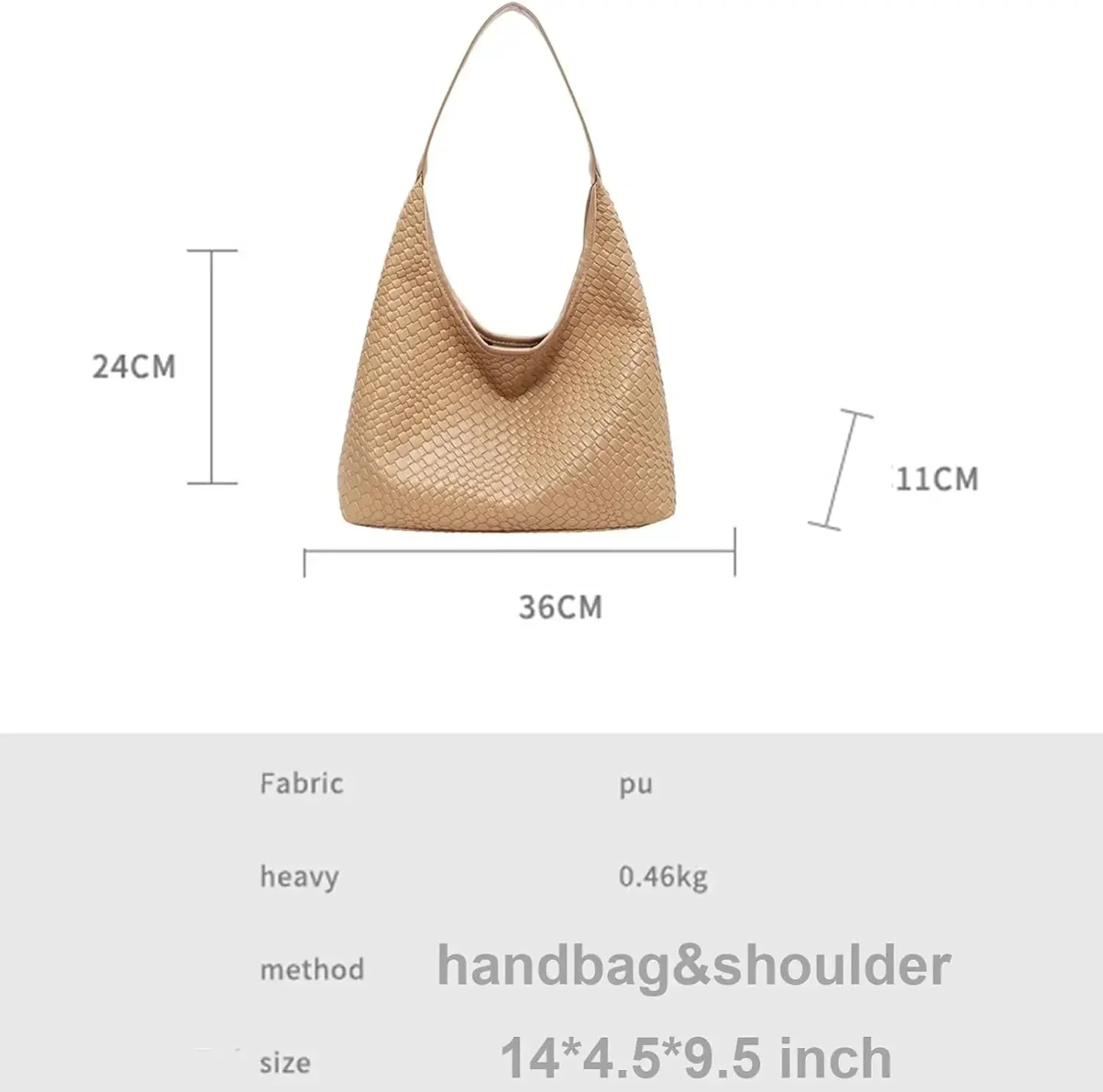 Heidi-Mode | Tasche Vegan Leder Alltag Gewebte Tasche Schultertasche - Image 8