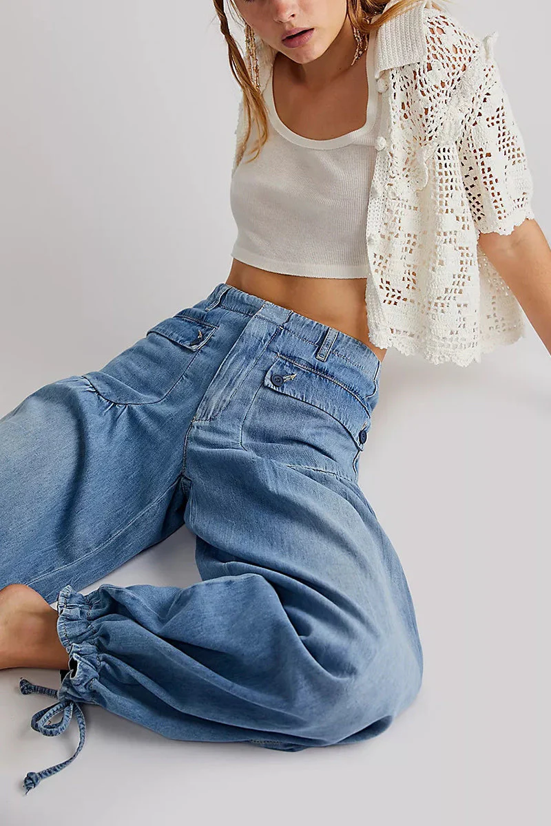 Heidi-Mode | Taschen Schnürung Ballon Jeans - Image 4