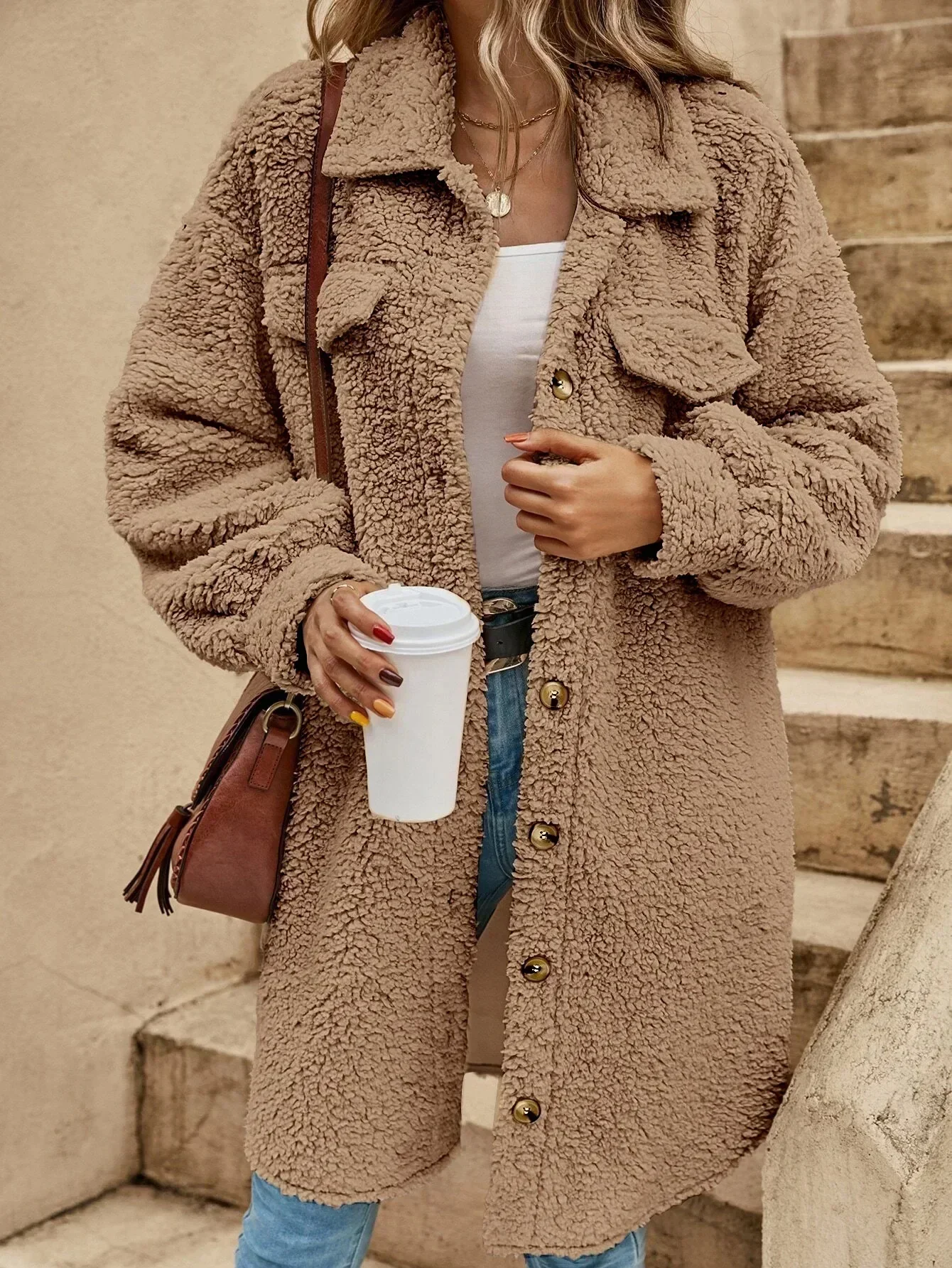 Heidi-Mode | Teddyjacke - Bequeme Lange Damenjacke - Image 3