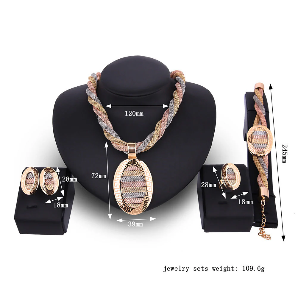 Heidi-Mode | Teiliges Set Halskette, Ohrringe und Armbänder - Image 3