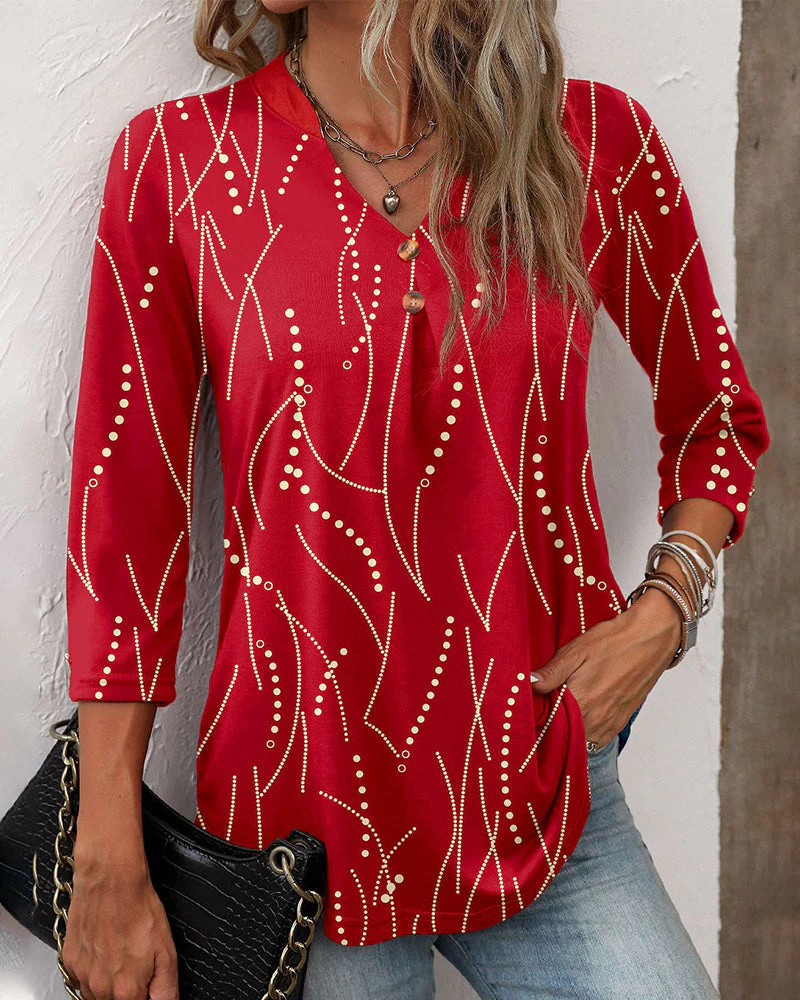 Heidi-Mode | Top mit Knopfdruck und V-Ausschnitt - Image 2
