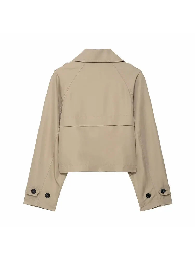 Heidi-Mode | Trenchcoat Damen - Doppelreihiges Design mit Funktionalen Taschen - Image 3