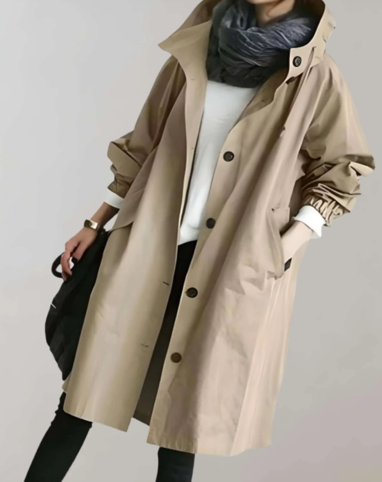 Heidi-Mode | Wasserfester und Warmer Kapuzen-Trenchcoat - Image 3