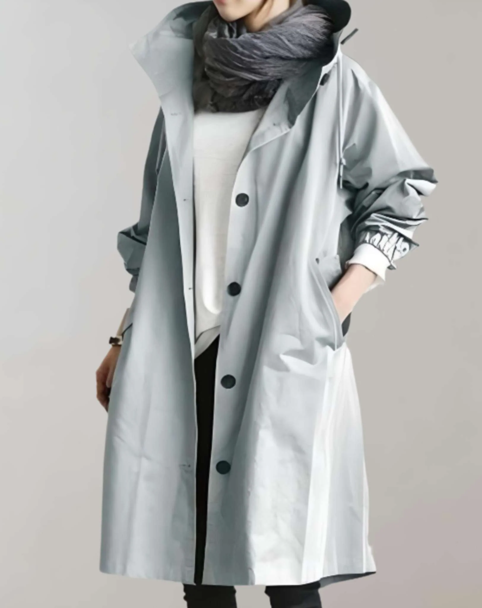 Heidi-Mode | Wasserfester und Warmer Kapuzen-Trenchcoat - Image 5