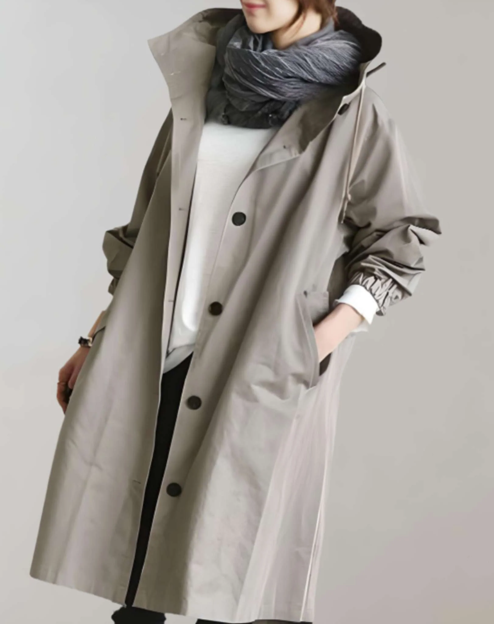 Heidi-Mode | Wasserfester und Warmer Kapuzen-Trenchcoat - Image 6