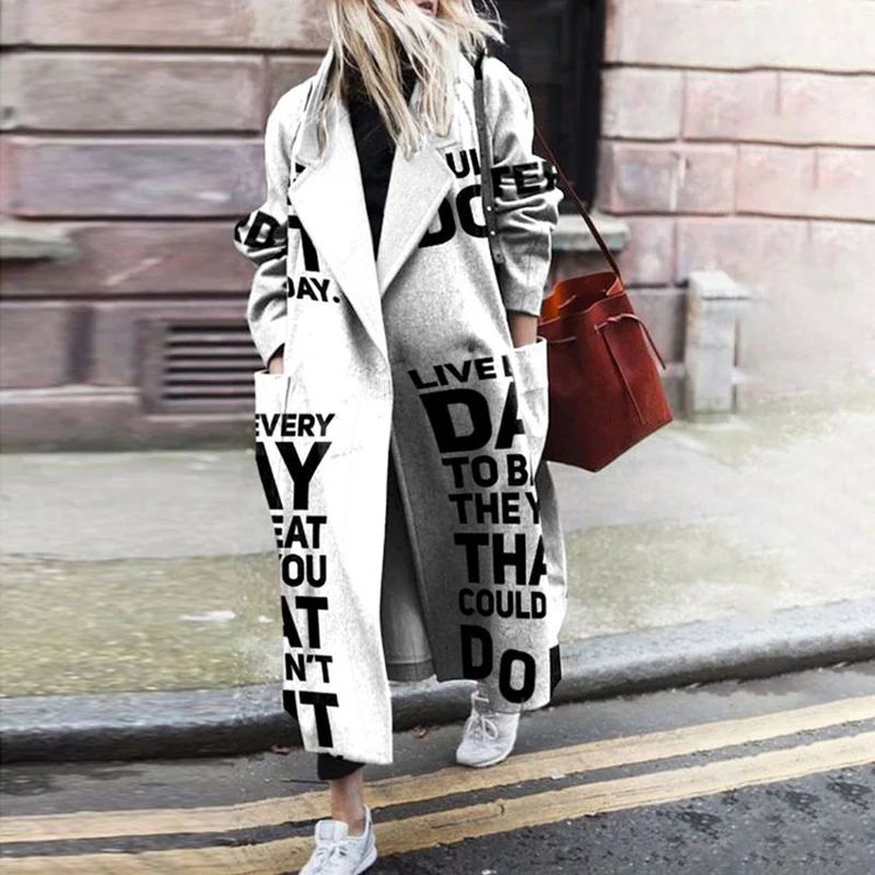Heidi-Mode | Trenchcoat Damen Lang Übergröße Jacke - Image 3