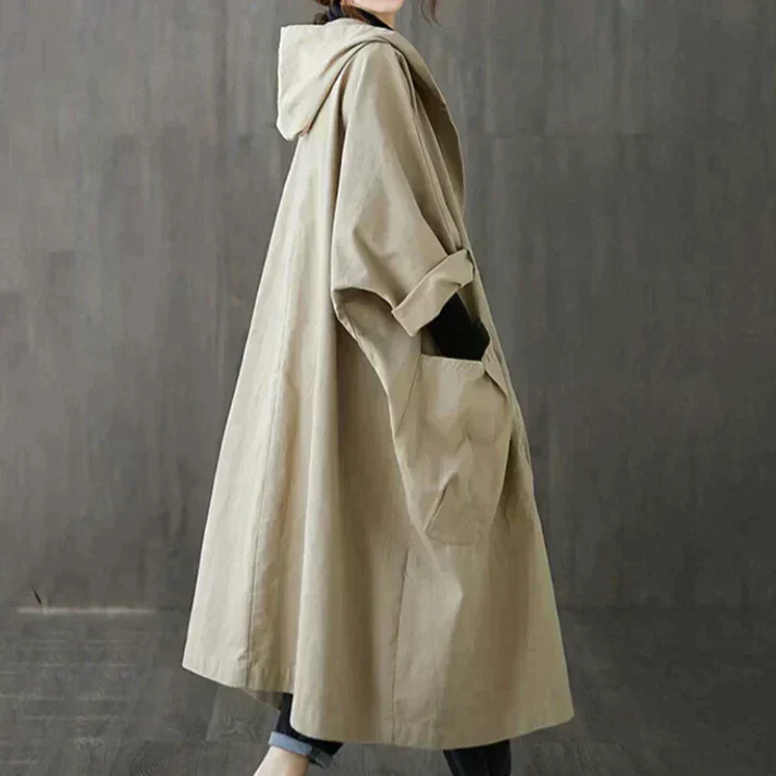 Heidi-Mode | trenchcoat - trendiger langer Damenmantel mit Taschen - Image 2