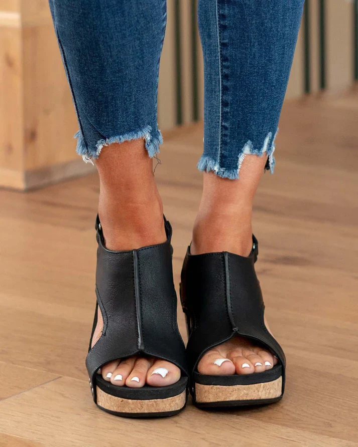Heidi-Mode | Trendige Damensandalen mit Keilabsatz und Ergonomischem Fußbett - Image 2