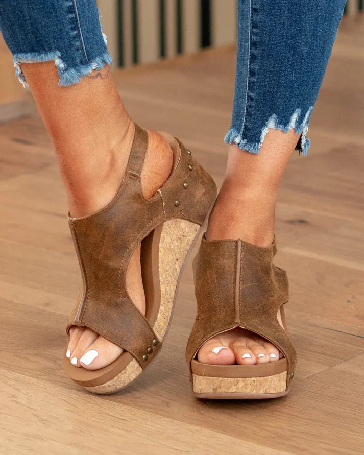 Heidi-Mode | Trendige Damensandalen mit Keilabsatz und Ergonomischem Fußbett - Image 3