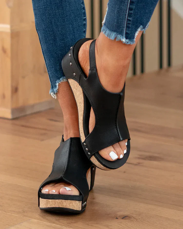 Heidi-Mode | Trendige Damensandalen mit Keilabsatz und Ergonomischem Fußbett - Image 7