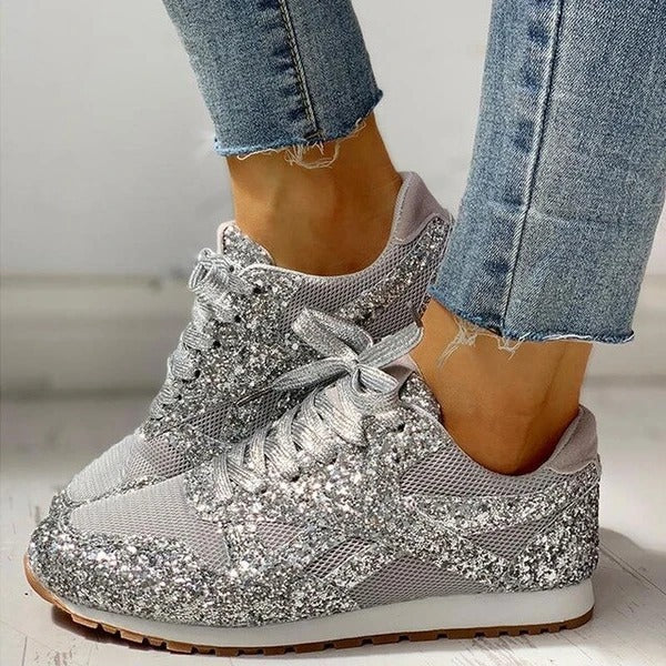 Heidi-Mode | Trendy Damen Glitter Sneakers - Image 2