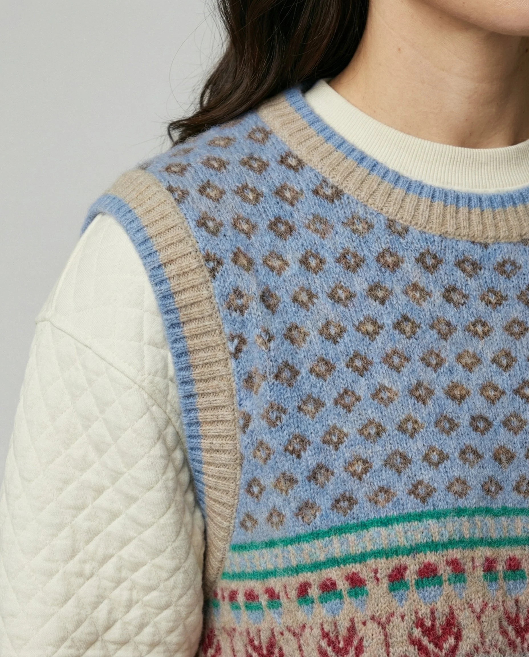 Heidi-Mode | Übergroße Print-Wollstrickweste - Image 4