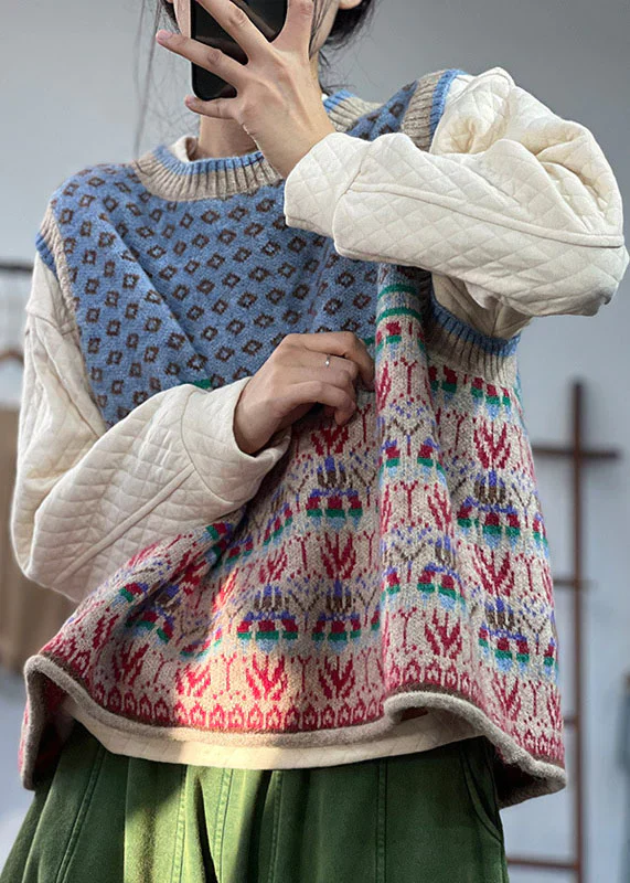 Heidi-Mode | Übergroße Print-Wollstrickweste - Image 7
