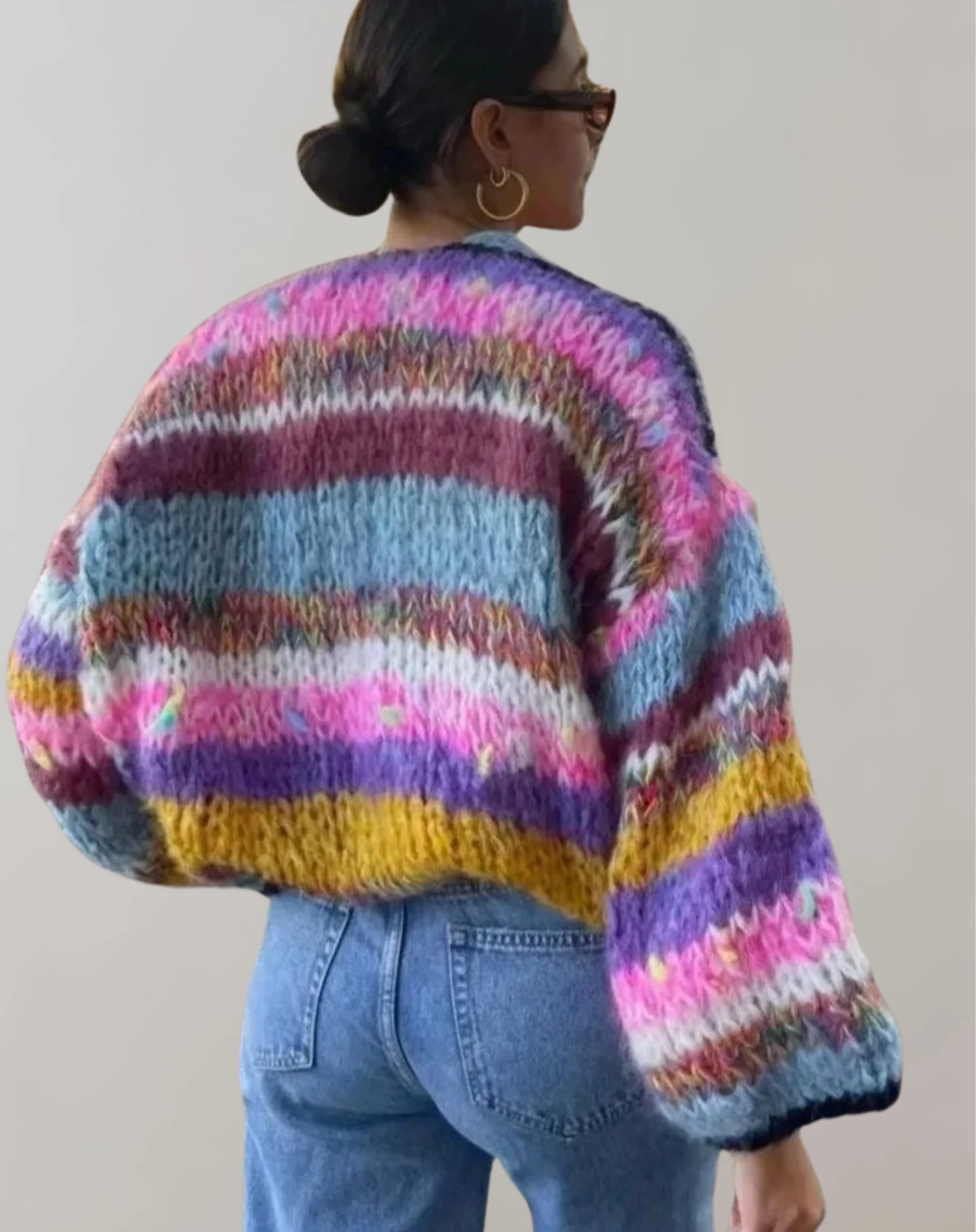 Heidi-Mode | Übergroße und Bunte Strickjacke - Image 2