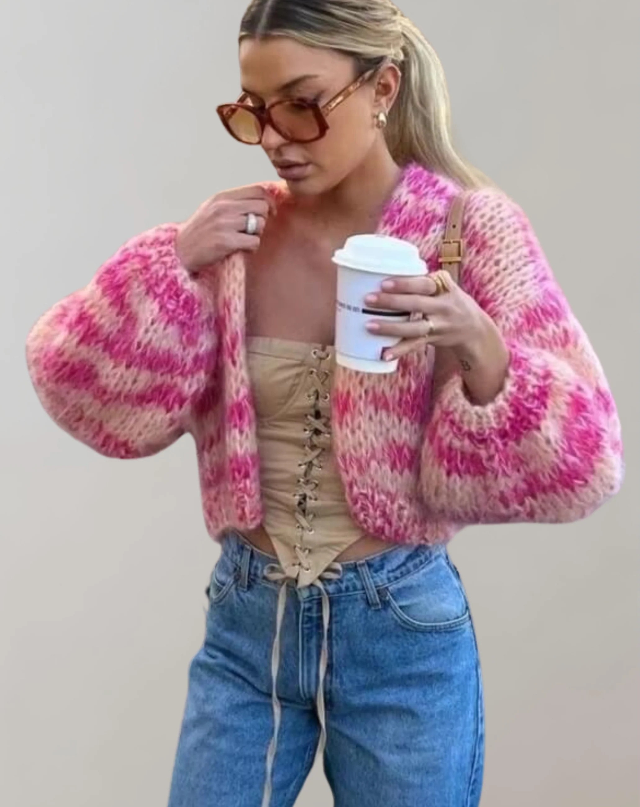 Heidi-Mode | Übergroße und Bunte Strickjacke - Image 5