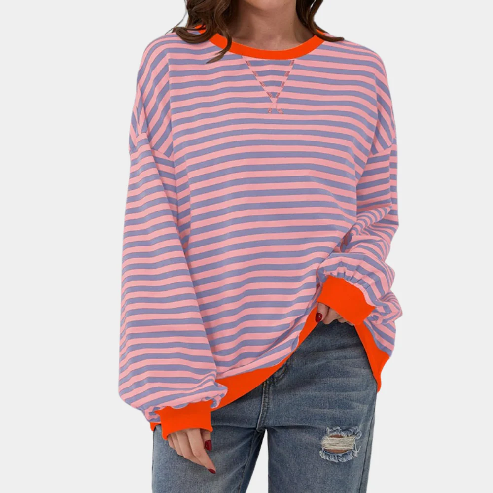 Heidi-Mode | Übergroßer und Gestreifter Pullover für Damen - Image 10