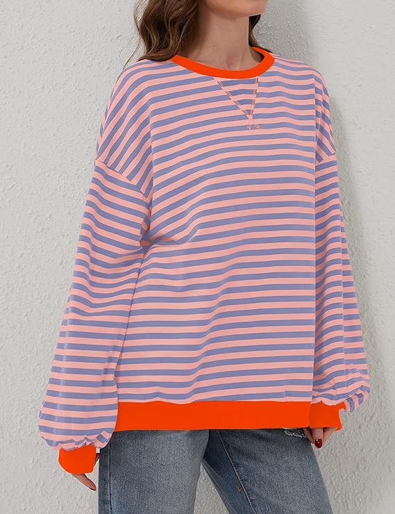 Heidi-Mode | Übergroßer und Gestreifter Pullover für Damen - Image 11