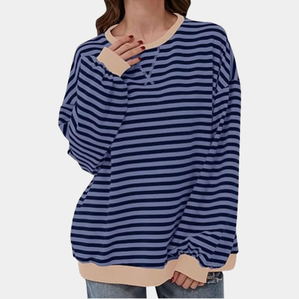 Heidi-Mode | Übergroßer und Gestreifter Pullover für Damen - Image 15