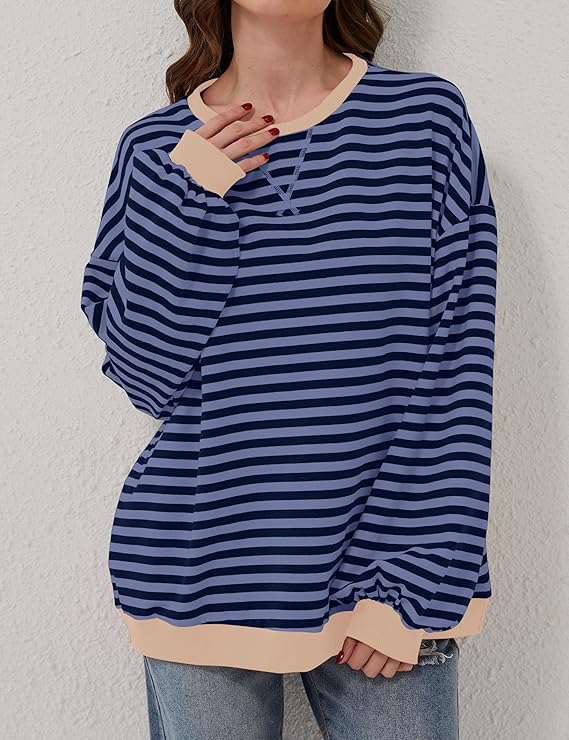 Heidi-Mode | Übergroßer und Gestreifter Pullover für Damen - Image 16