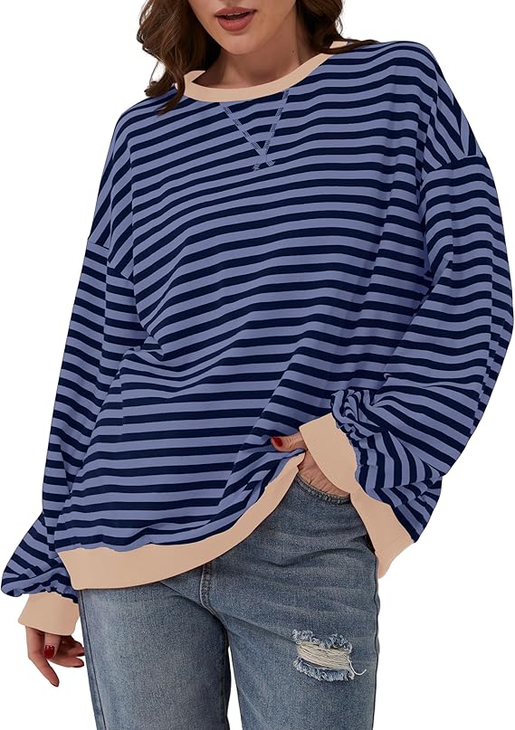 Heidi-Mode | Übergroßer und Gestreifter Pullover für Damen - Image 18