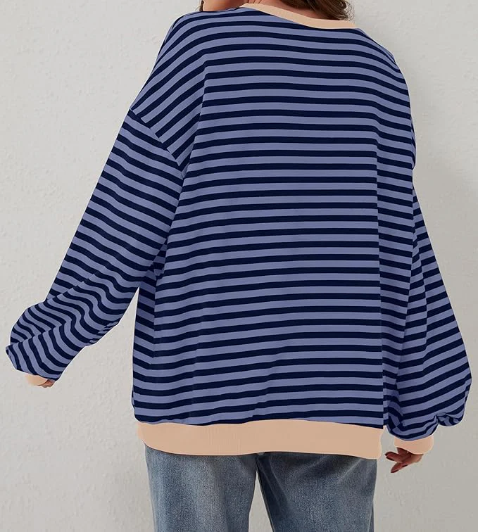 Heidi-Mode | Übergroßer und Gestreifter Pullover für Damen - Image 20