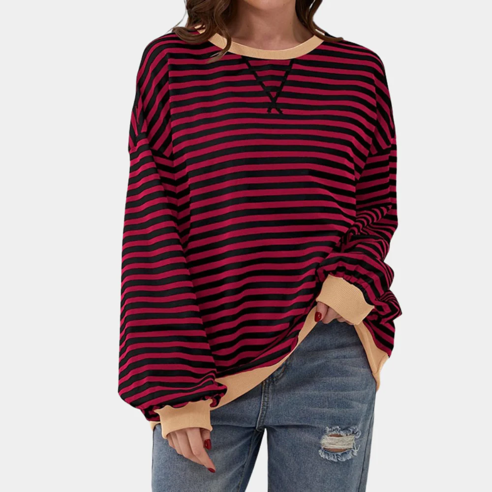 Heidi-Mode | Übergroßer und Gestreifter Pullover für Damen - Image 7