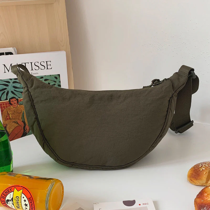 Heidi-Mode | Damenumhängetasche Half Moon mit Verstellbarem Riemen - Image 9