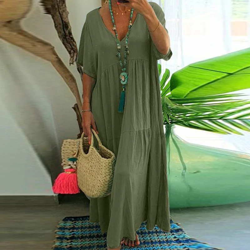 Heidi-Mode | Unregelmäßiges Mehrfarbenes Kleid In Übergröße - Image 6