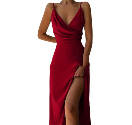 Heidi-Mode | V-Ausschnitt Midikleid mit Druck und Schlitz - Image 13